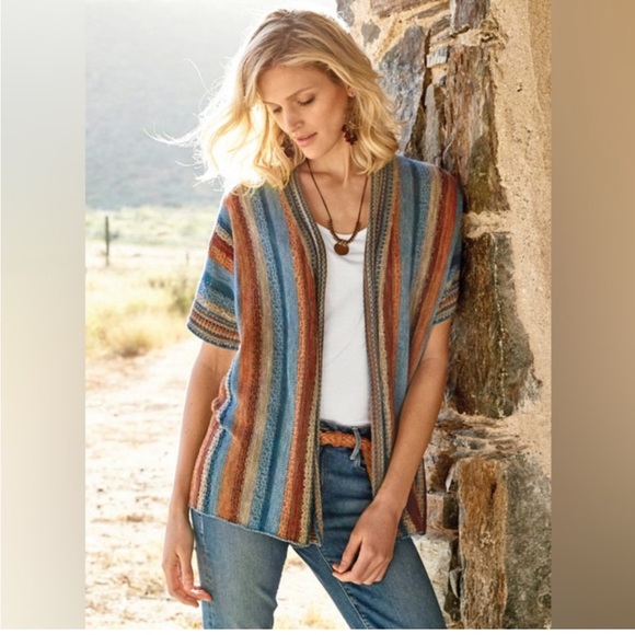 Peruvian Connection Sweaters - Peruvian Connection Maras Pima Cotton Cardigan Size XL